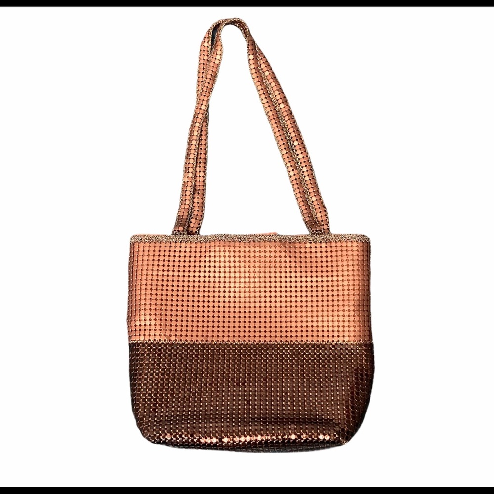 Vintage Nancy Bacich Evening Metal Mesh Mini Bag Bronze